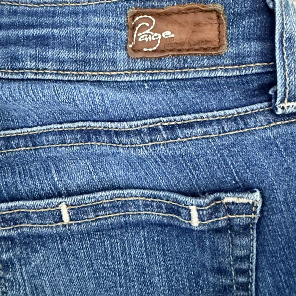 Paige Canyon Short Blue Jeans Bermuda Wash Out Classic Women's 26 - Picture 11 of 13